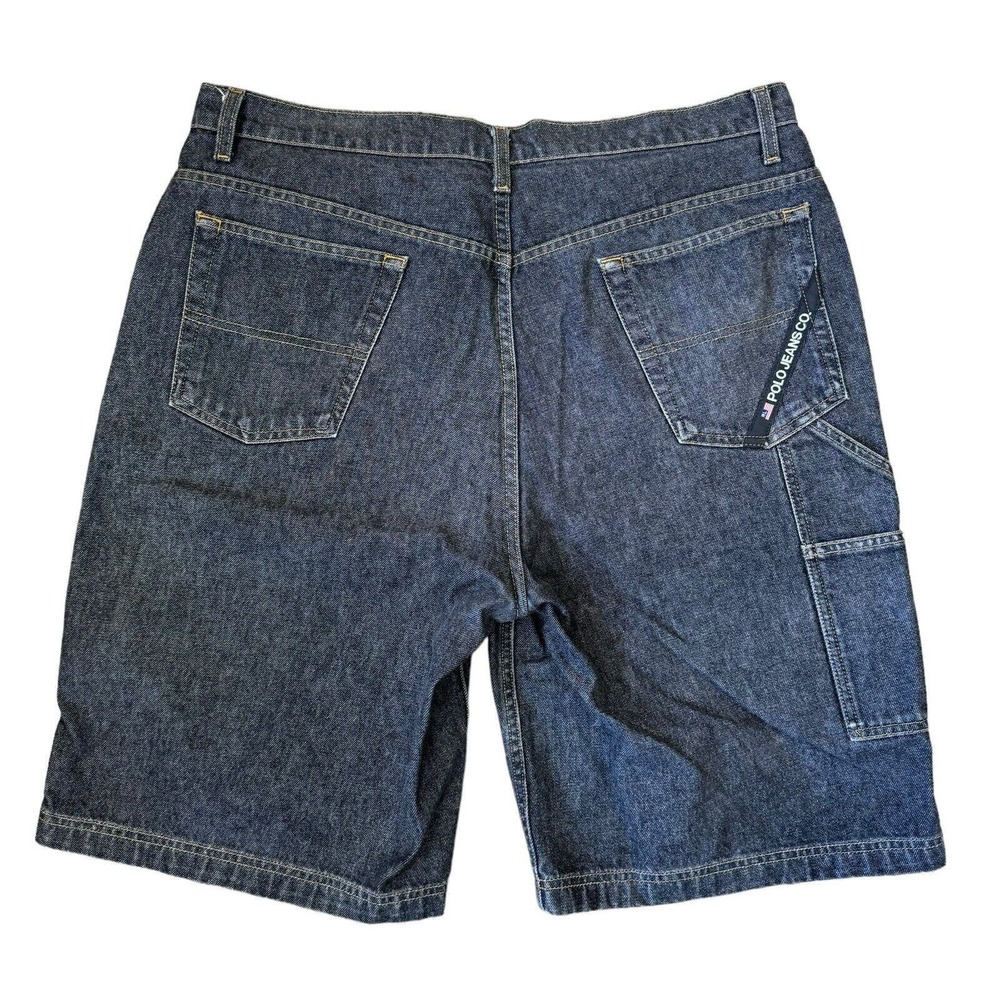 Vtg Polo Jeans Black Shorts Men Size 38